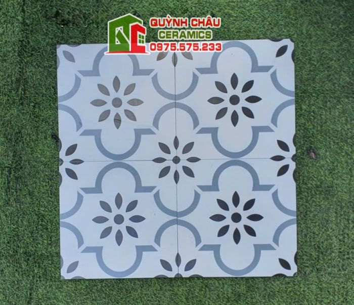 Gạch bông men 30x30 hoa thị cổ điển