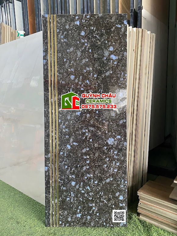 Gạch cầu thang tam cấp 47x120 kim nhũ vàng xanh đen hoa cương