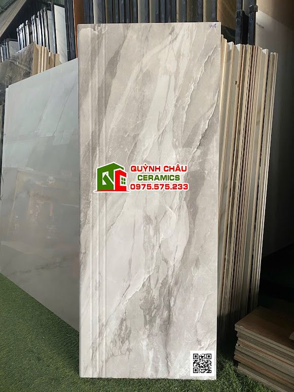 Gạch lát bậc cầu thang 47x120 xám vân đá       