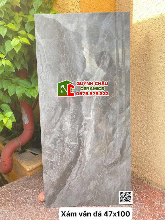 Gạch lát cầu thang xám vân đá 47x100 trung quốc