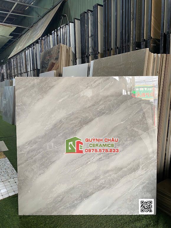 Gạch lát nền 100x100 vân đá xám bóng kính    Gạch lát nền 100x100 vân đá xám bóng kính