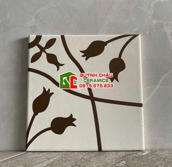 Gạch lát nền 20x20 bông hoa giả cổ