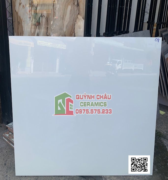 Gạch lát nền ấn độ 100x100 trắng tinh men trơn bóng kiếng
