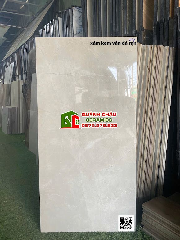 Gạch lát nền ấn độ 60x120 xám kem rạn vân đá