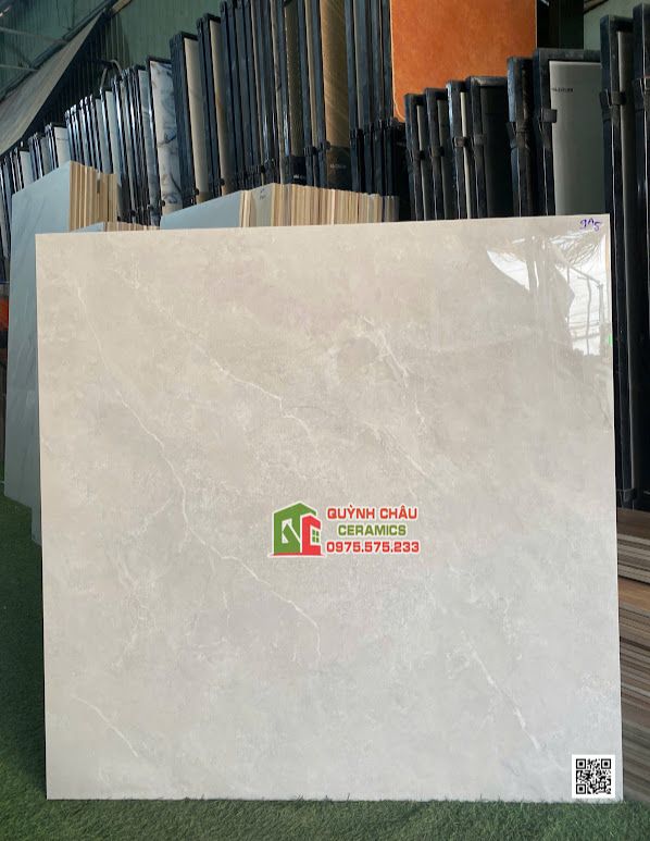 Gạch lát nền khổ lớn 100x100 nhập khẩu trung quốc vân đá Marble xám