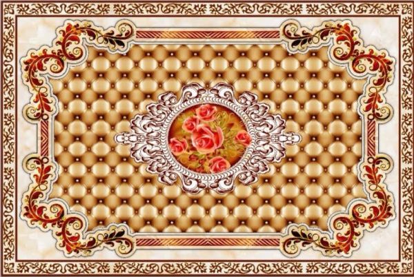 Gạch thảm 3D trang trí phủ kim tuyến