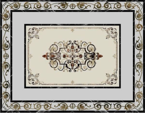 Gạch thảm hoạ tiết cổ điển phủ kính