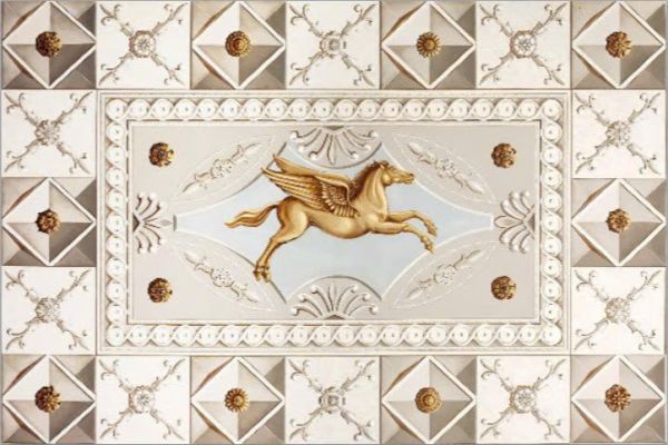 Gạch thảm kim tuyến định hình ép kính