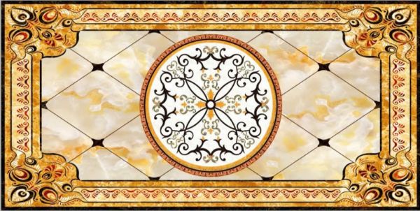 Gạch thảm kim tuyến lát phòng khách đẹp