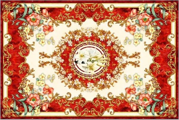 Gạch thảm màu sắc hoàng gia phủ kim tuyến