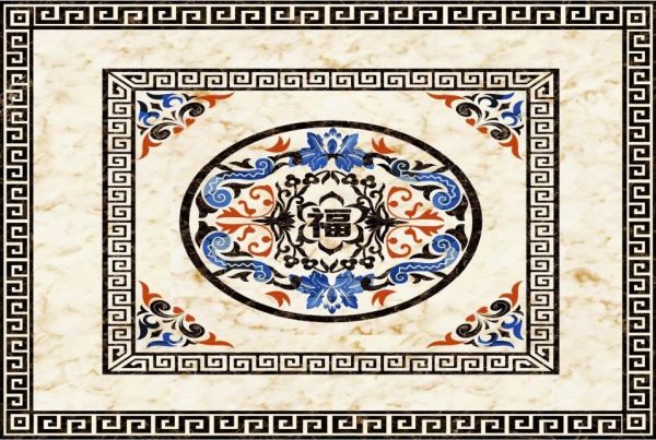 Gạch thảm viền chữ vạn