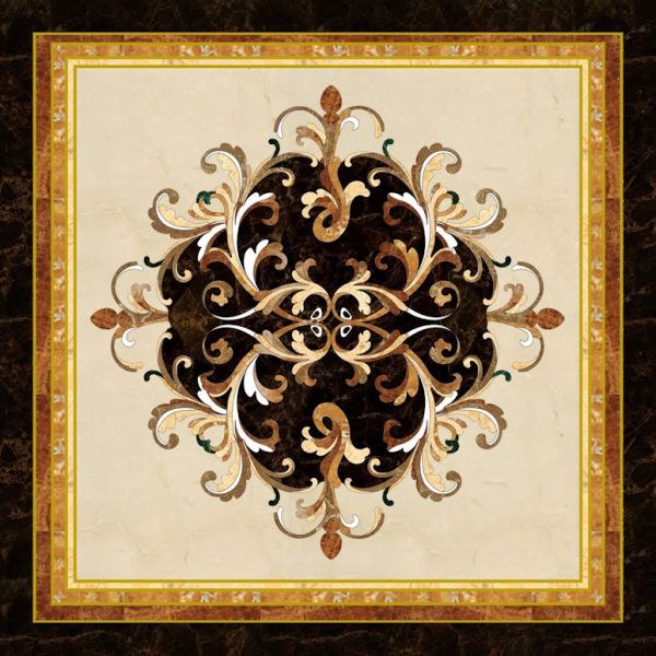 Gạch thảm vuông UV kim tuyến phủ kính