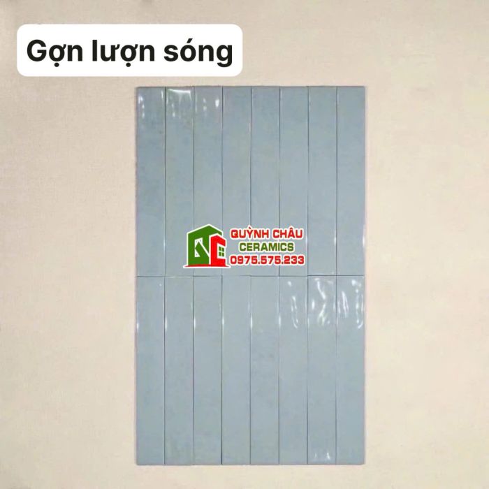 Gạch thẻ trang trí 6x40cm bóng hiệu ứng loang cổ điển