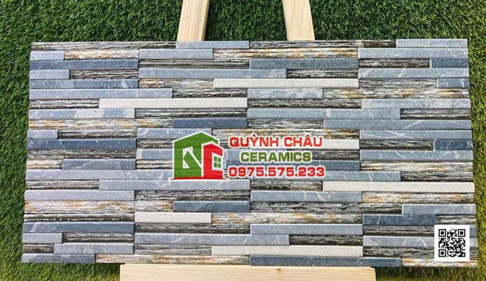 Gạch trang trí ấn độ 30x60 đá ghép sole nổi bề mặt