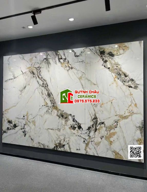 Gạch tranh ốp tường 120x240 vân đá đối xứng đẹp
