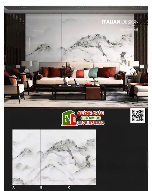Gạch tranh vân đối xứng 120x240 trung quốc