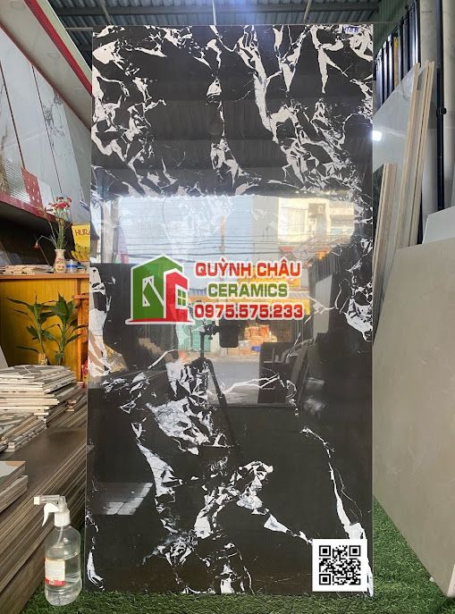 Gạch trung quốc 60x120 đá đen trắng bền đẹp siêu bóng cao cấp
