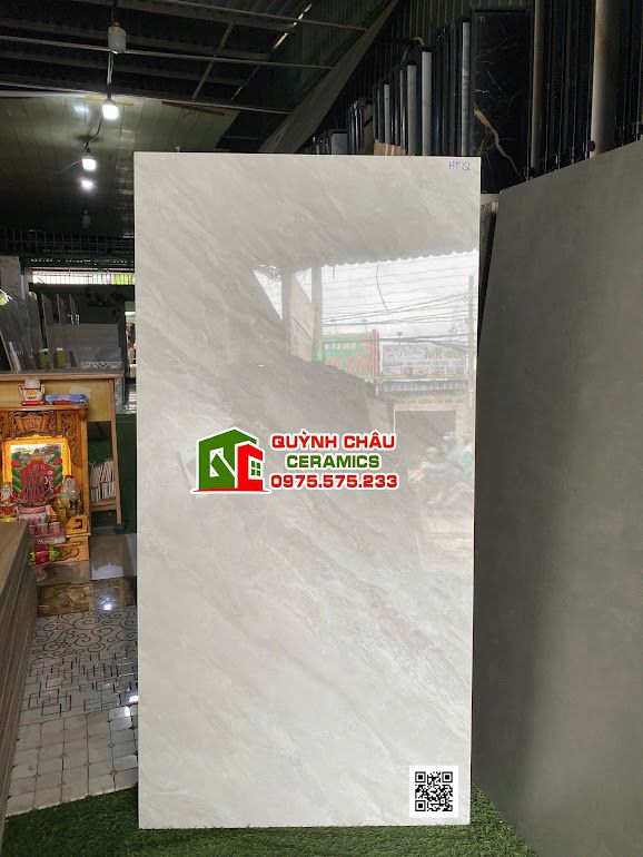 Gạch vitto 60x120 bóng kiếng xám vân đá       