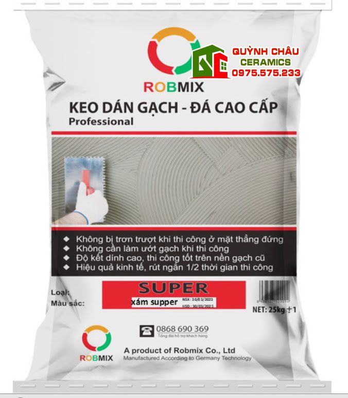 Keo dán gạch chuyên dụng hồ bơi màu xám cao cấp