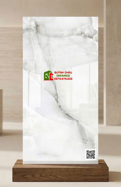Mẫu gạch lát phòng khách 60x120 vân đá Onyx tuyệt đẹp