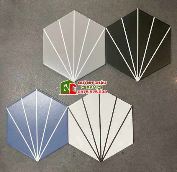 Mẫu gạch lục giác 5 tia cánh quạt đẹp Mẫu gạch lục giác 5 tia cánh quạt đẹp