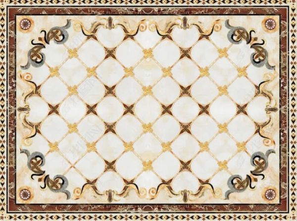 Thảm gạch 3D phòng khách cao cấp