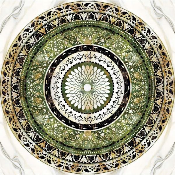 Thảm gạch vuông trang trí kim tuyến phủ kính