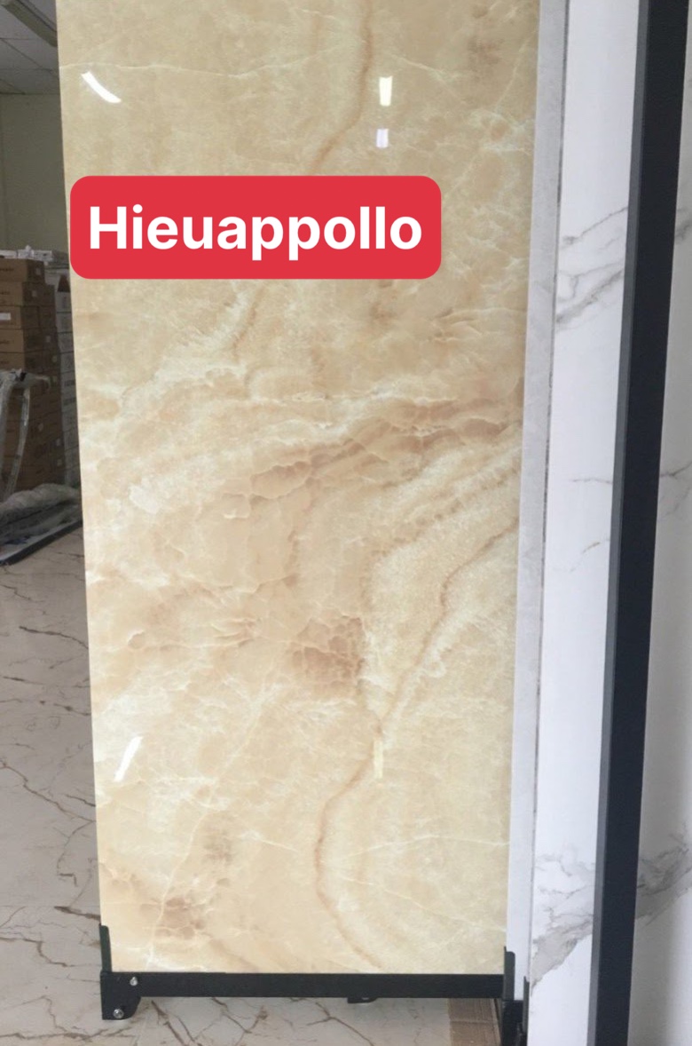 Gạch lát nền phòng khách 90x180 bóng kiếng 