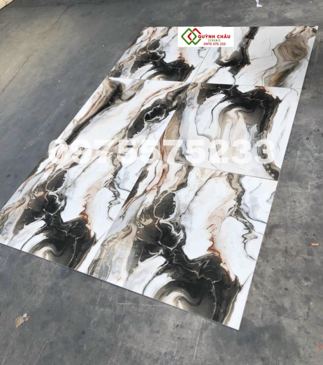 Gạch lát nền 80x80 vân giả đá khắc nhũ kim