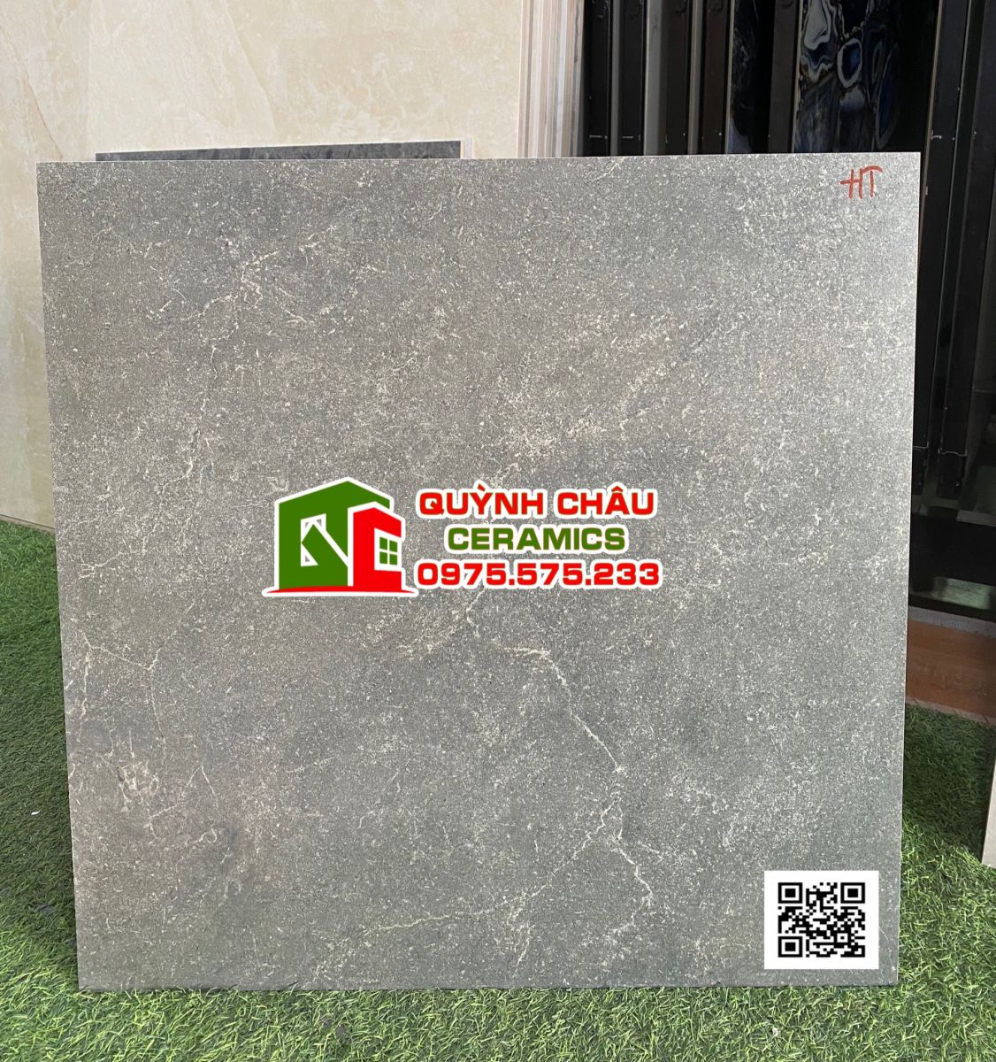 Đá mờ 60x60 màu xám đậm ấn độ cao cấp