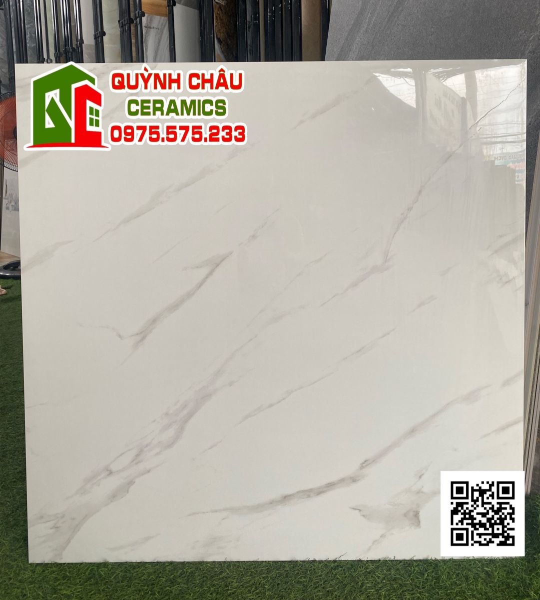 Gạch nhập khẩu 800x800 trắng vân bóng kính trung quốc