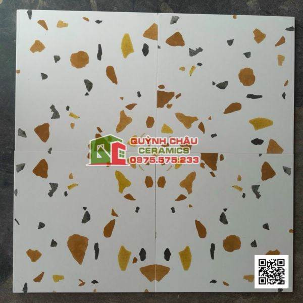 Gạch 60x60 terrazzo hạt màu trang trí ốp lát mọi không gian