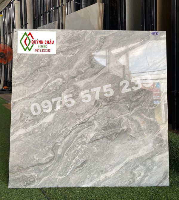 Gạch lát nền vân đá xám 80x80 bóng kính cao cấp sang trọng giá rẻ 3961
