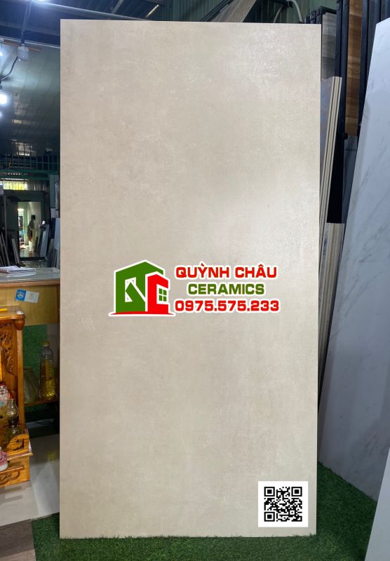 Gạch ốp lát ấn độ cao cấp 80x160 bề mặt màu kem mờ hiệu ứng xi măng Light Beige Cenmento 4779