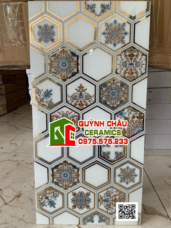 Gạch điểm nhũ vàng 30x60 ốp tường trang trí đẹp lộng lẫy mnk