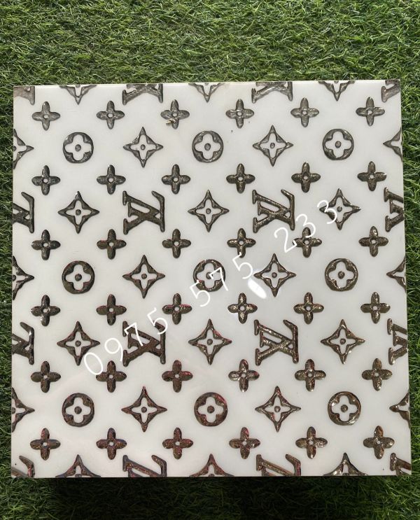 Gạch nhũ vàng 30x30 trang trí màu trắng giá rẻ