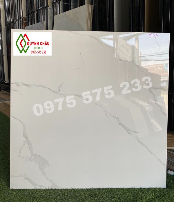 Gạch lát nền trắng vân khói 80x80 bóng kiếng cao cấp giá rẻ tại quận 1 3962