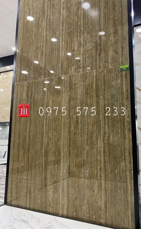 Gạch cao cấp 80x160 bóng kiếng sọc nâu vàng đẹp nhà vườn tại an giang 3414