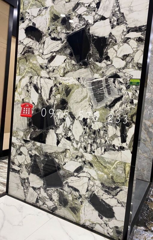 Gạch ốp lát vân đá cao cấp 80x160 mới bóng kiếng phòng khách đẹp tại tân phú an giang 3415