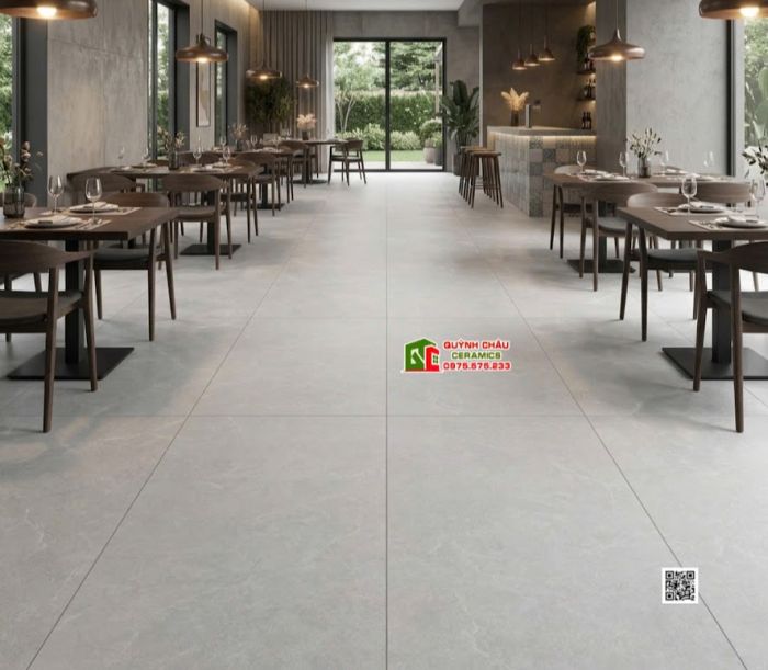 Gạch granite 60x120 kis bề mặt mờ xám nhạt