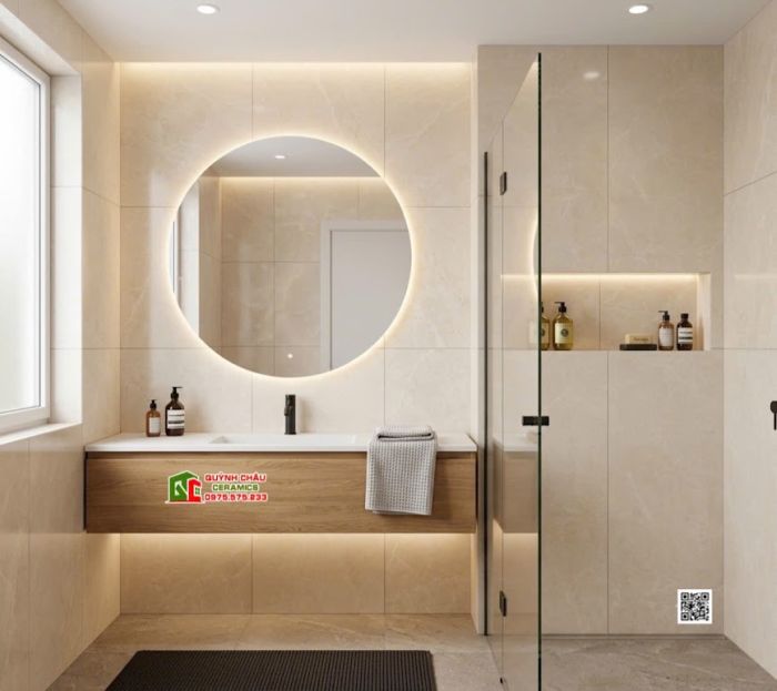 Gạch kis granite 60x120 đá mờ màu vàng kem nhạt