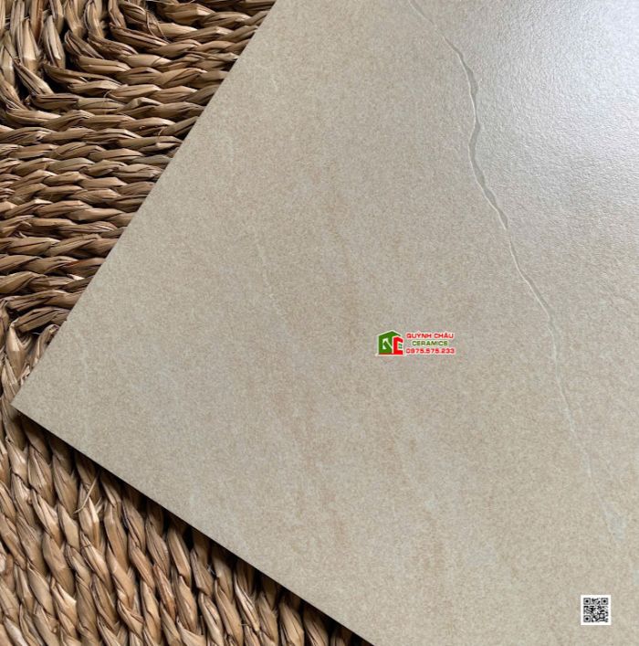 Gạch lát nền 80x80 Việt Ý đá mờ màu vàng kem