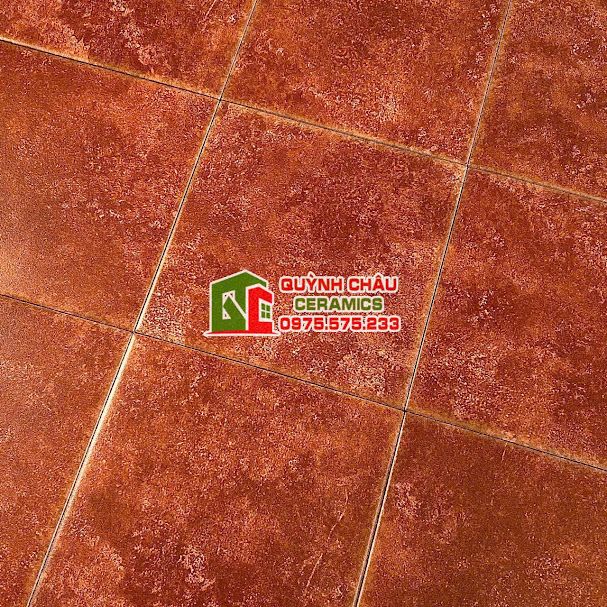 Gạch bông đơn màu đỏ giả cổ 20x20 cm