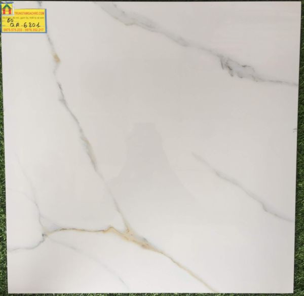 Gạch lát nền 60x60 FICO trắng vân đẹp QA6801 2866