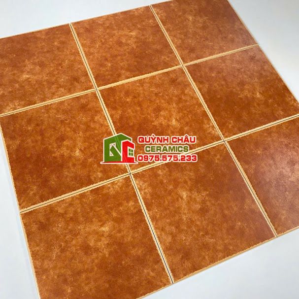 Gạch bông đơn màu đỏ giả cổ 20x20 cm