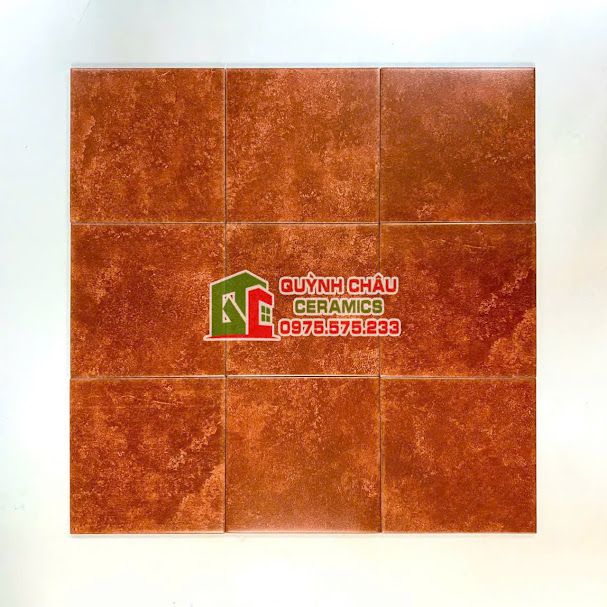 Gạch lát nền 20x20 màu đỏ cổ điển bề mặt mờ