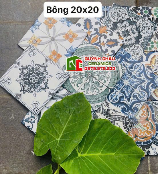 Gạch bông lát nền phòng khách 20x20 đẹp