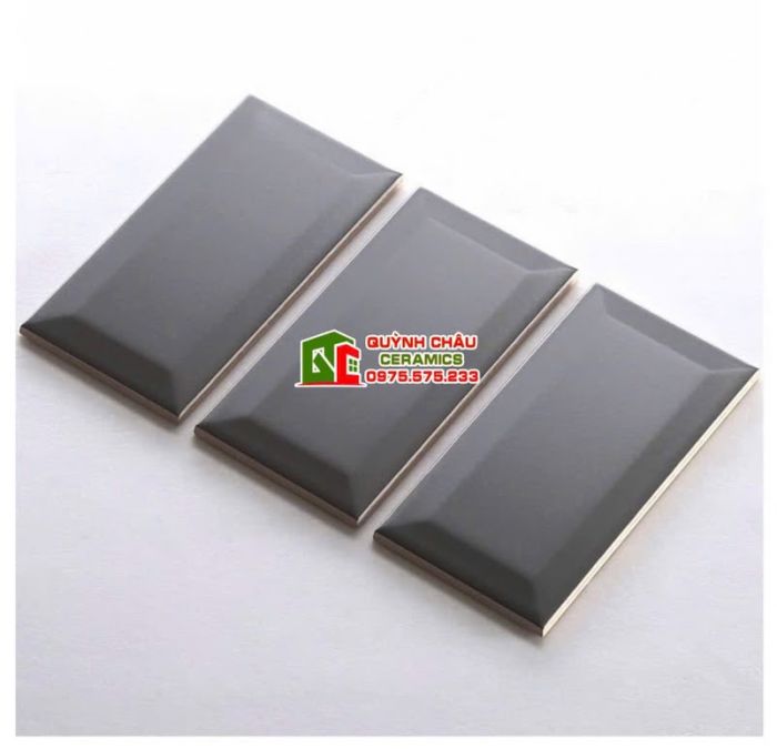 Gạch thẻ đen mờ 75x150 vát cạnh Gạch thẻ đen mờ 75x150 vát cạnh