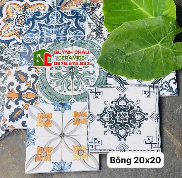 Gạch bông lát nền phòng khách 20x20 đẹp
