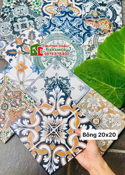 Gạch bông 20x20 mix hoa văn lộn xộn